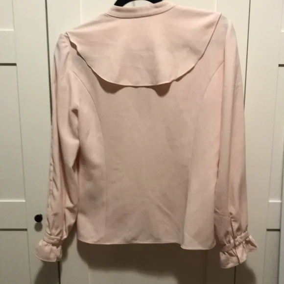 Elegant Pink Ruffle Blouse - Picture 3 of 3